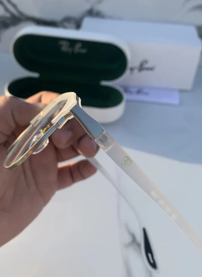 RB New white Clear Trendy Sunglasses For Men Woman